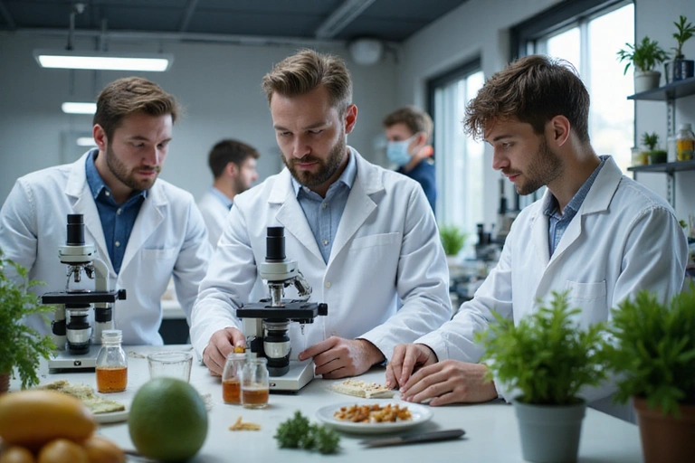 Tim DobojEnergoPureShop radi u laboratoriji, istražujući prirodne sastojke za muško zdravlje.